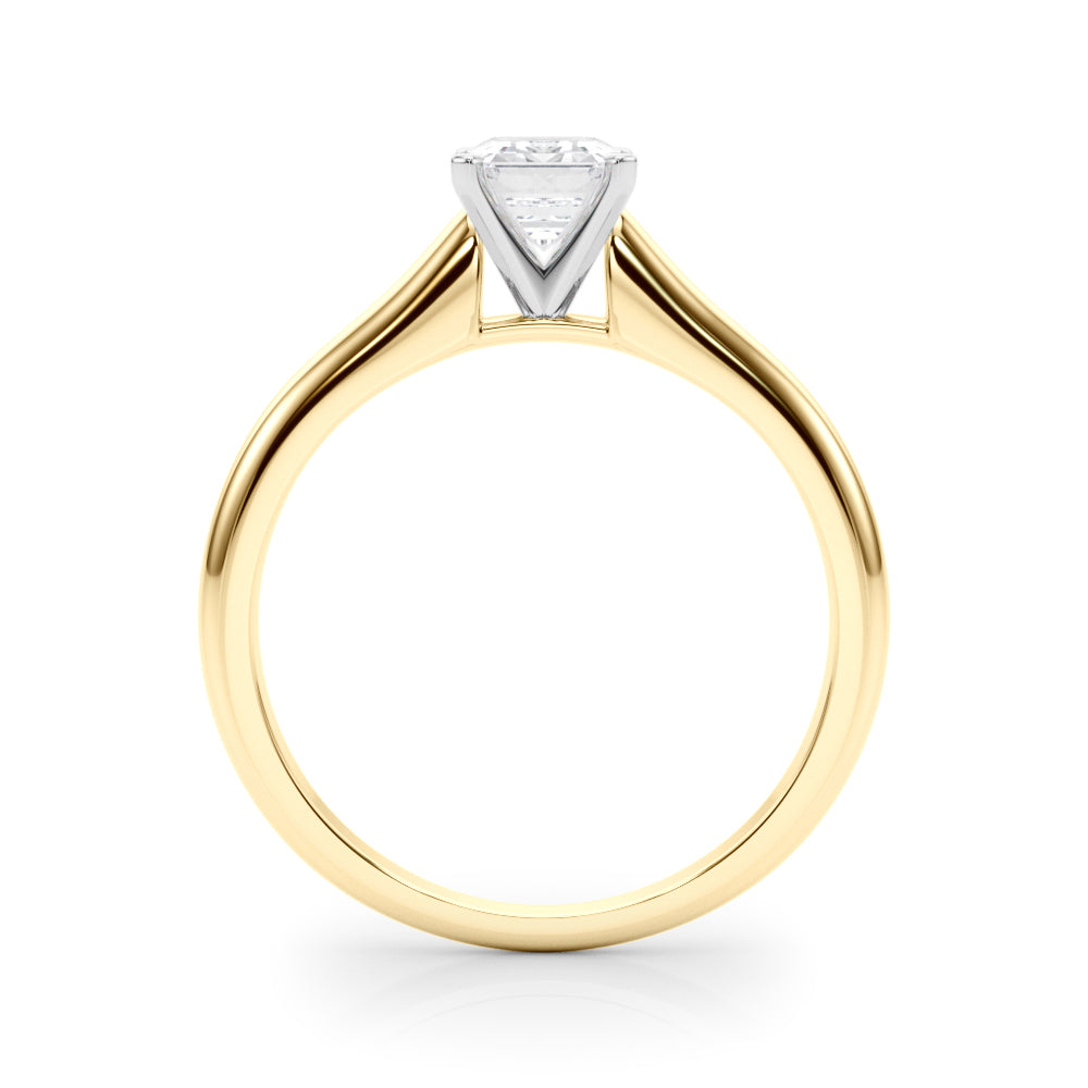 Isabella Emerald Diamond Solitaire Engagement Ring-VIRABYANI